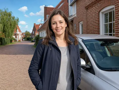 Verkäufer aus Heppenheim mit dem verkauften Fahrzeug